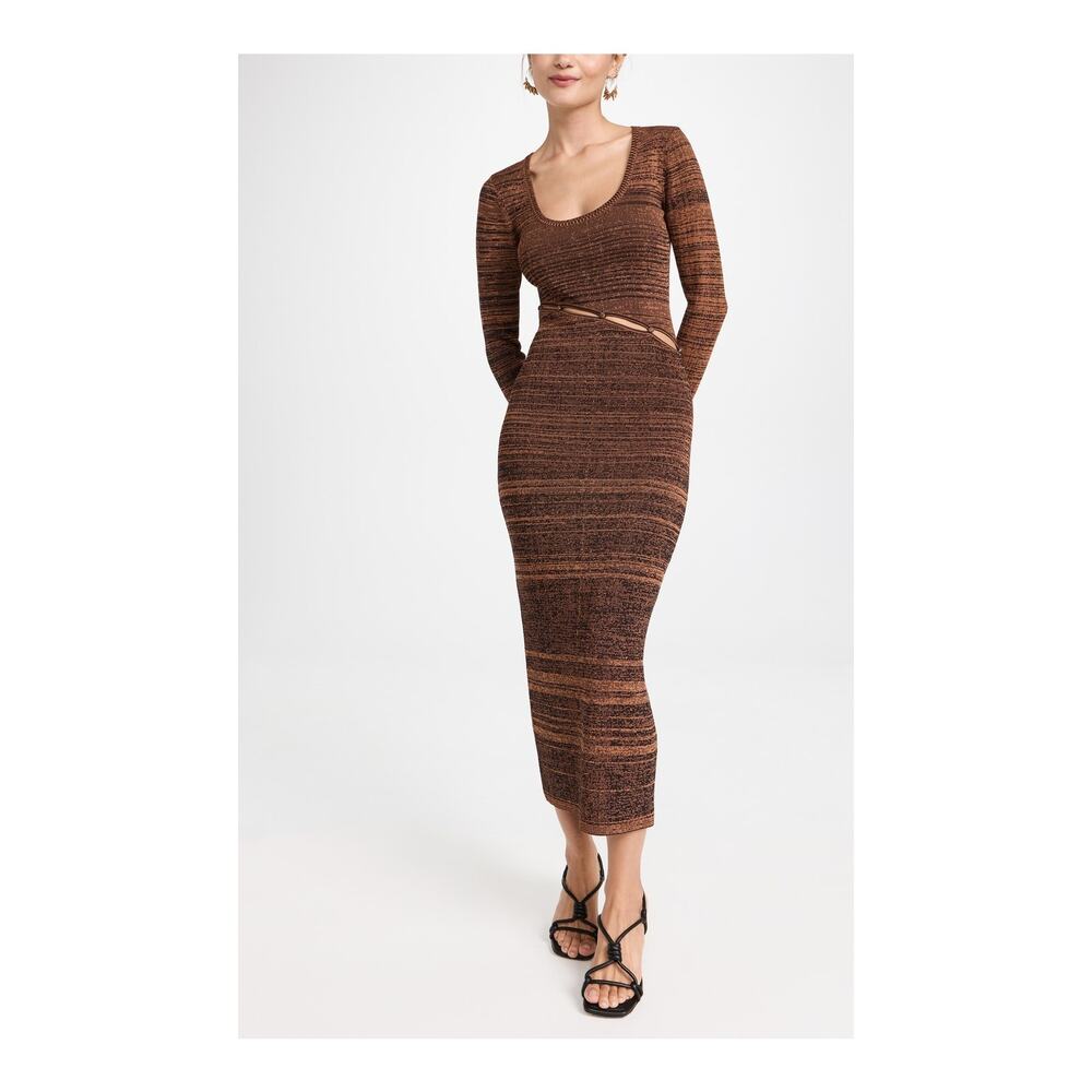 Wayf 'Mischa' Brown Rayon Cutout Dress Size XS